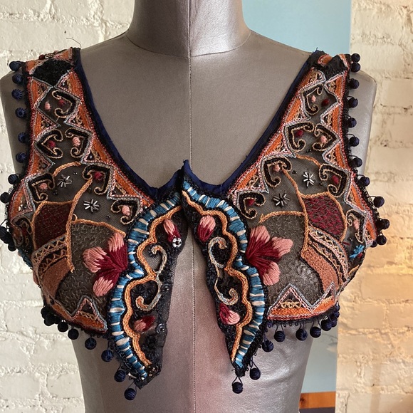 Vintage Antique handmade cropped bolero vest top - Picture 9 of 16